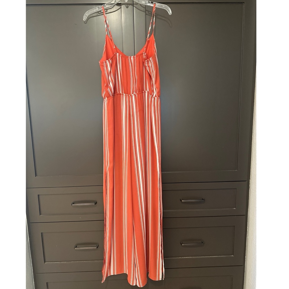 Shinestar Jumpsuit Vibrant Orange and White - Picture 3 of 8